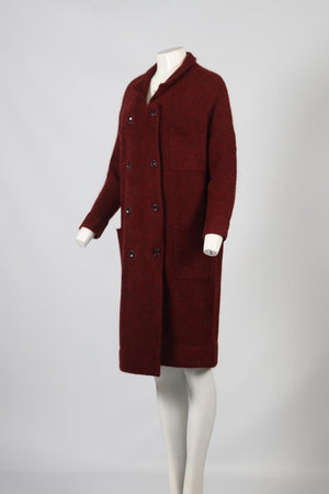 SOYER MOHAIR AND WOOL BLEND COAT SMALL