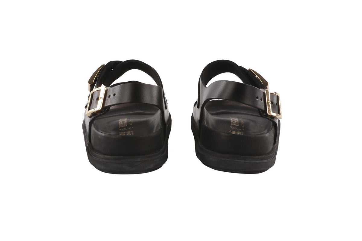 BIRKENSTOCK BLACK LEATHER SANDALS EU 40 UK 7 US 10