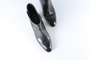 TOD'S BLACK PATENT LEATHER ANKLE BOOTS EU 38.5 UK 5.5 US 8.5