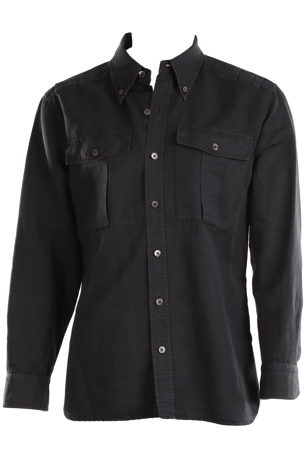 TOM FORD NAVY MEN'S COTTON SHIRT IT 52 UK/US CHEST 42