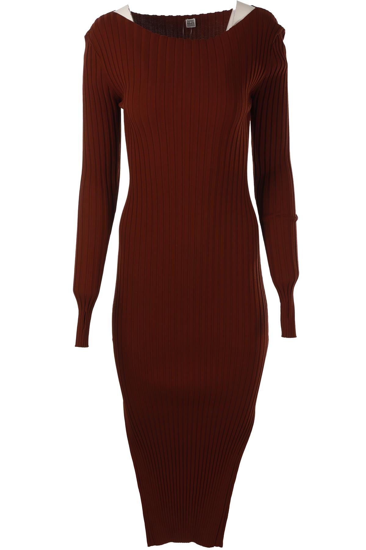 BROWN KNIT MAXI DRESS