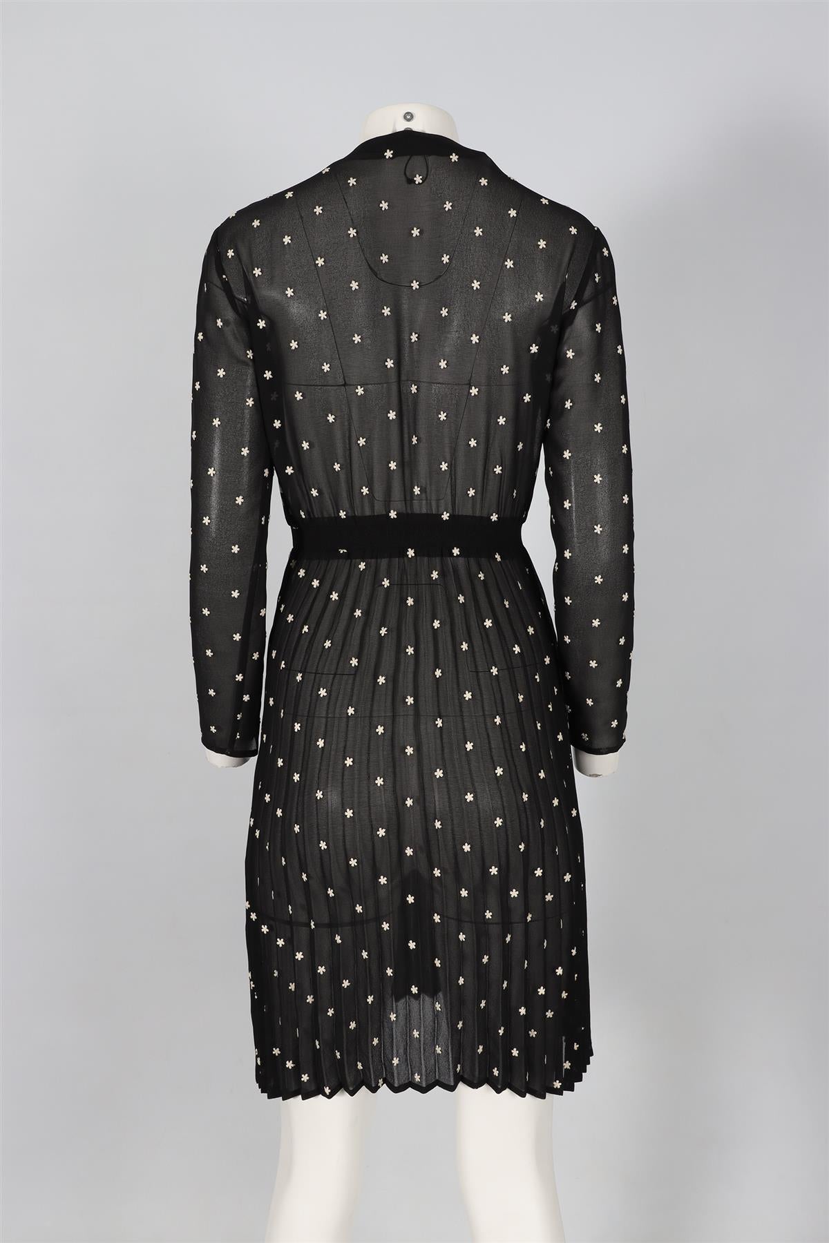 MAJE BLACK CREPE MINI DRESS UK 10