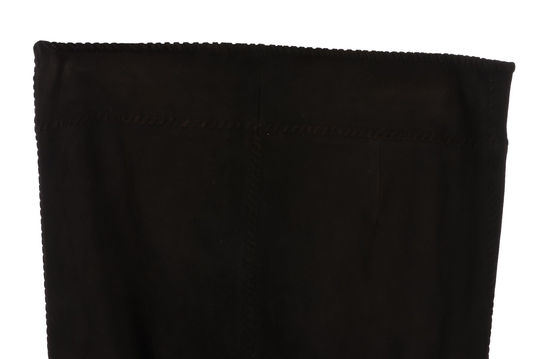 RRL RALPH LAUREN BLACK SUEDE STRAIGHT LEG PANTS W28