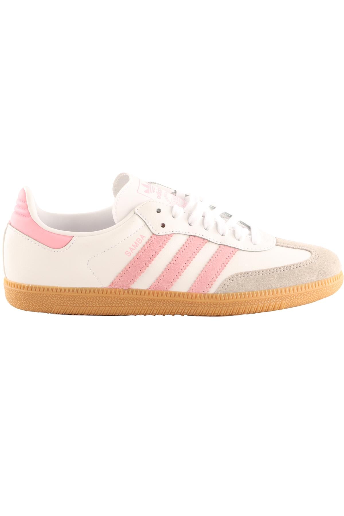 ADIDAS WHITE SAMBA CLOUD WHITE/ LIGHT PINK/ GUM SNEAKERS EU 37 1/3 UK 4.5 US 5