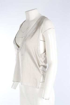 ALASDAIR TAUPE SILK TOP US 0 UK 4