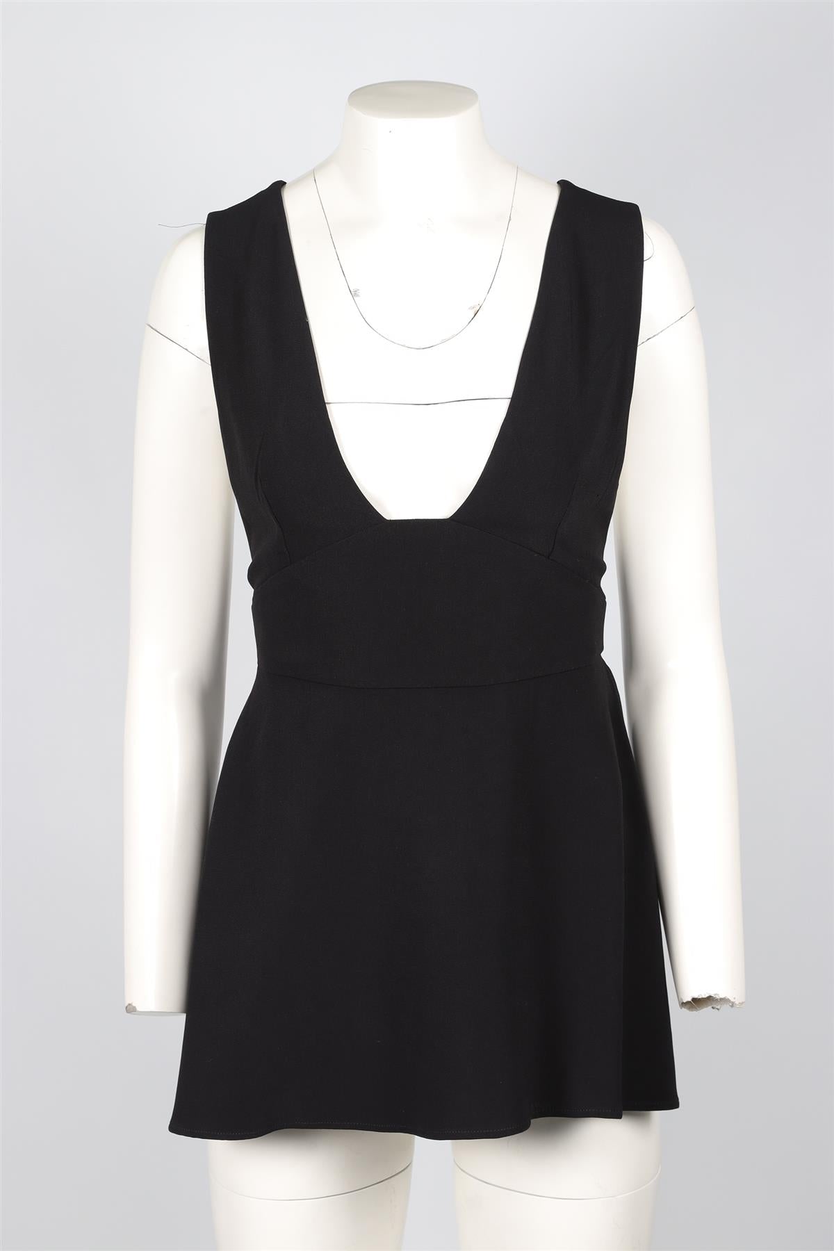 STELLA MCCARTNEY BLACK CREPE TOP IT 38 UK 6