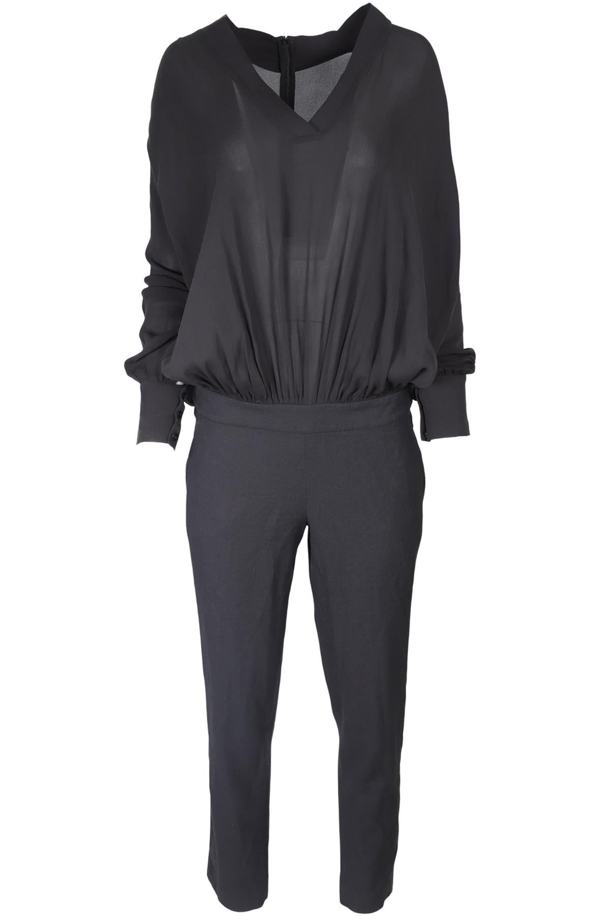 JAY AIR BLACK WOOL JUMPSUIT SMALL