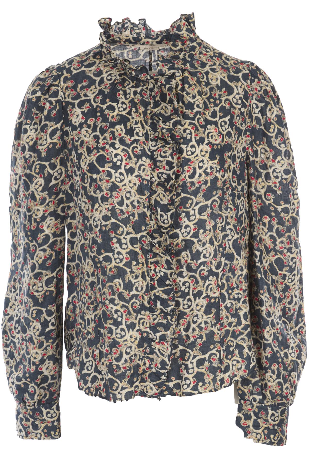 ISABEL MARANT ÉTOILE NAVY LINEN SHIRT FR 40 UK 12