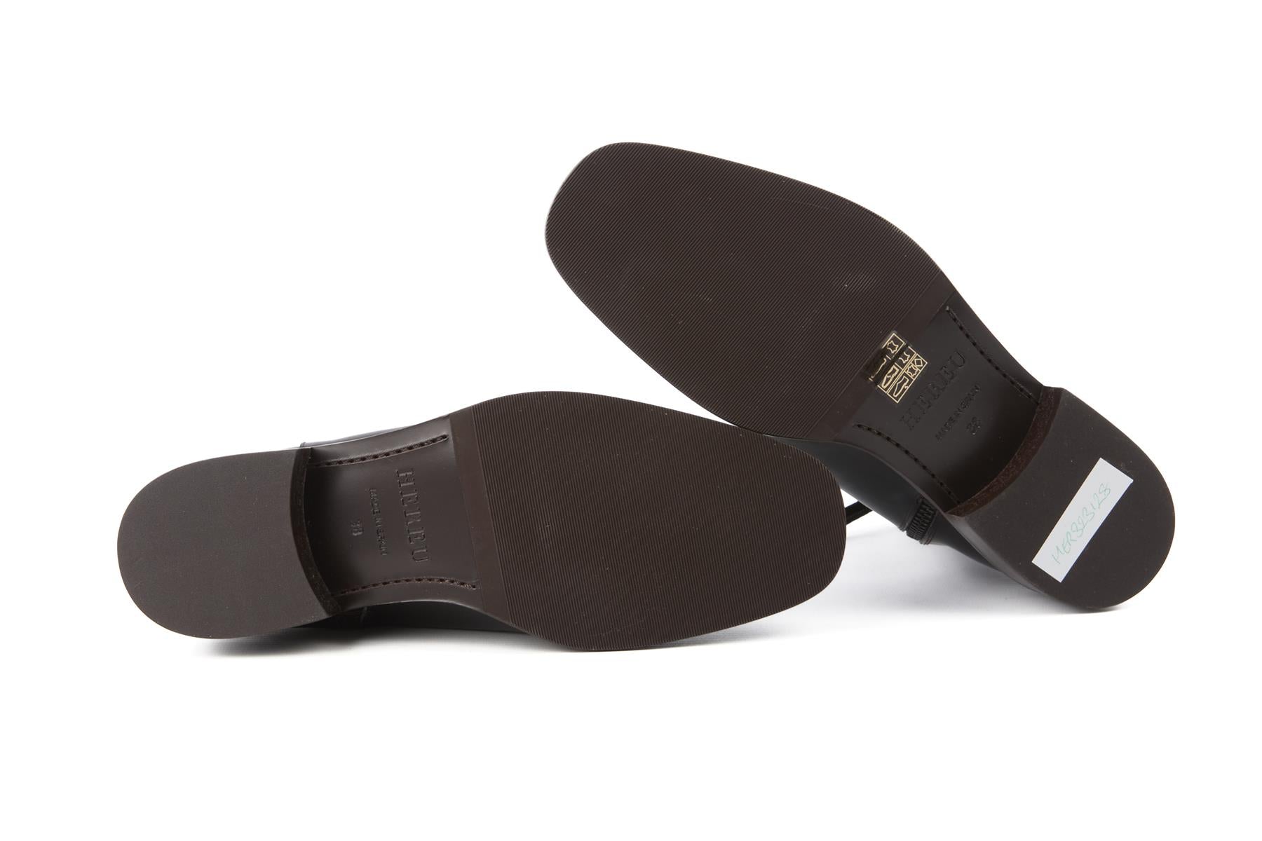 HEREU BROWN LEATHER ANKLE BOOTS EU 38 UK 5 US 8