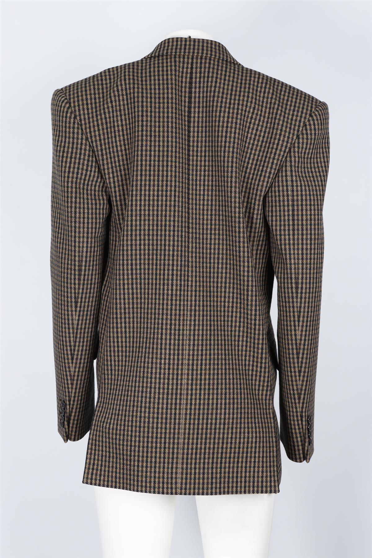 SAINT LAURENT BROWN WOOL BLAZER FR 38 UK 10