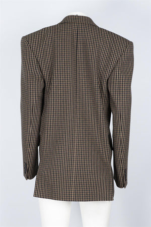 SAINT LAURENT BROWN WOOL BLAZER FR 38 UK 10