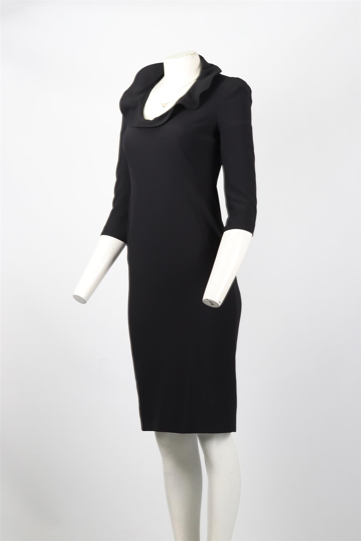 ALEXANDER MCQUEEN CREPE MIDI DRESS SMALL