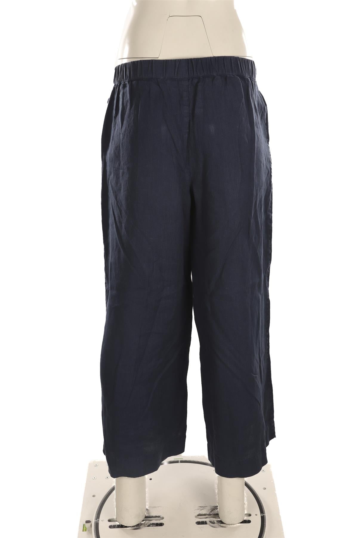 FRANK & EILEEN NAVY LINEN WIDE LEG PANTS SMALL