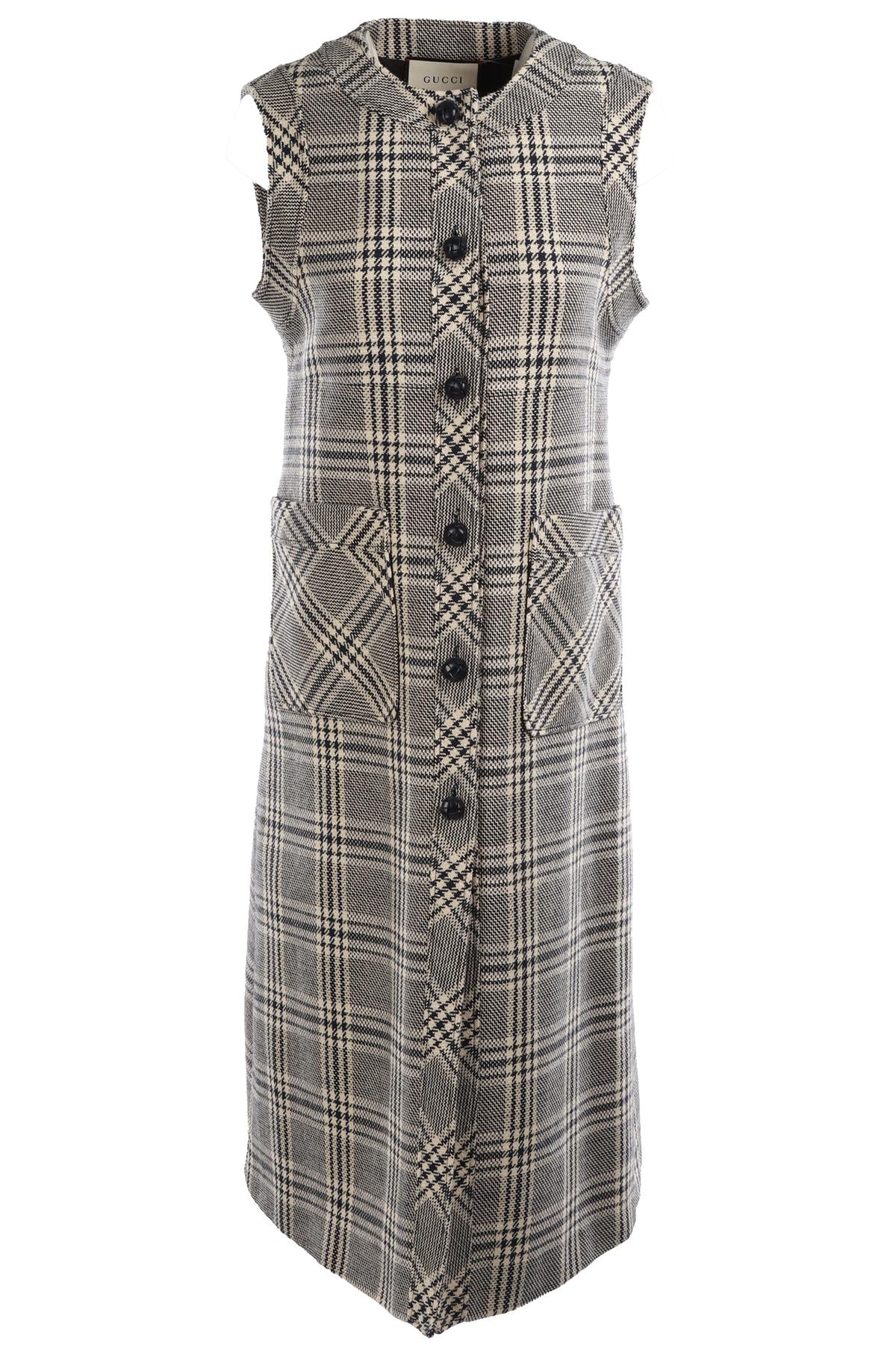GUCCI CREAM COTTON MIDI DRESS IT 44 UK 12