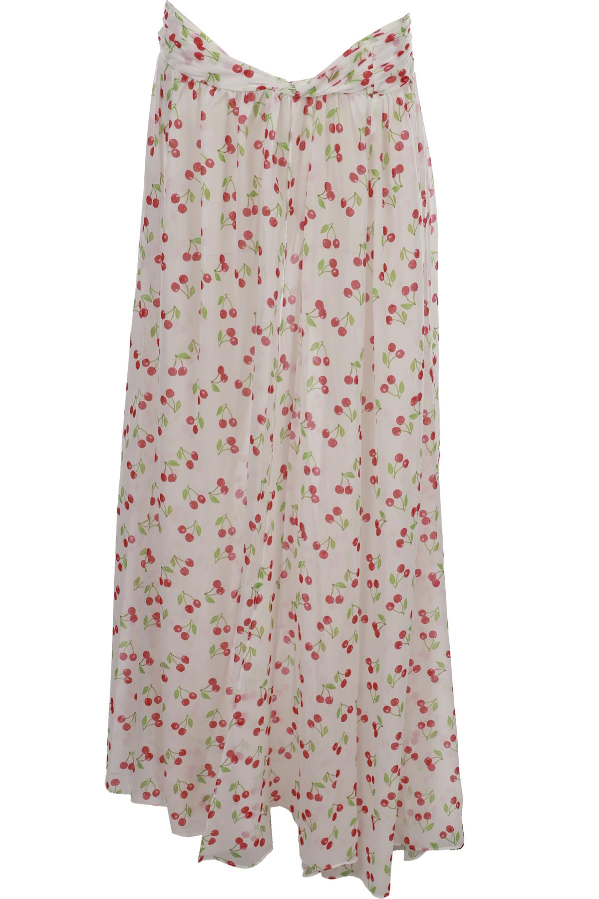 CAROLINE CONSTAS WHITE SATIN MAXI SKIRT SMALL