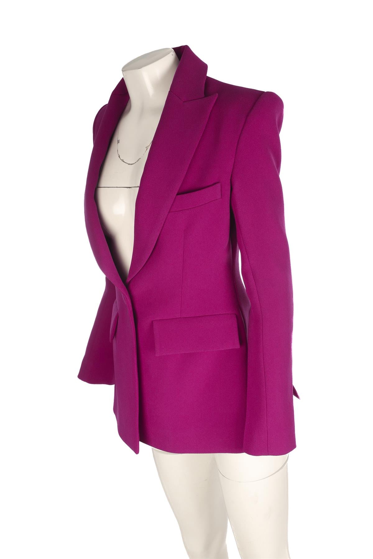 ALEX PERRY PURPLE CREPE BLAZER AU 8 UK 8