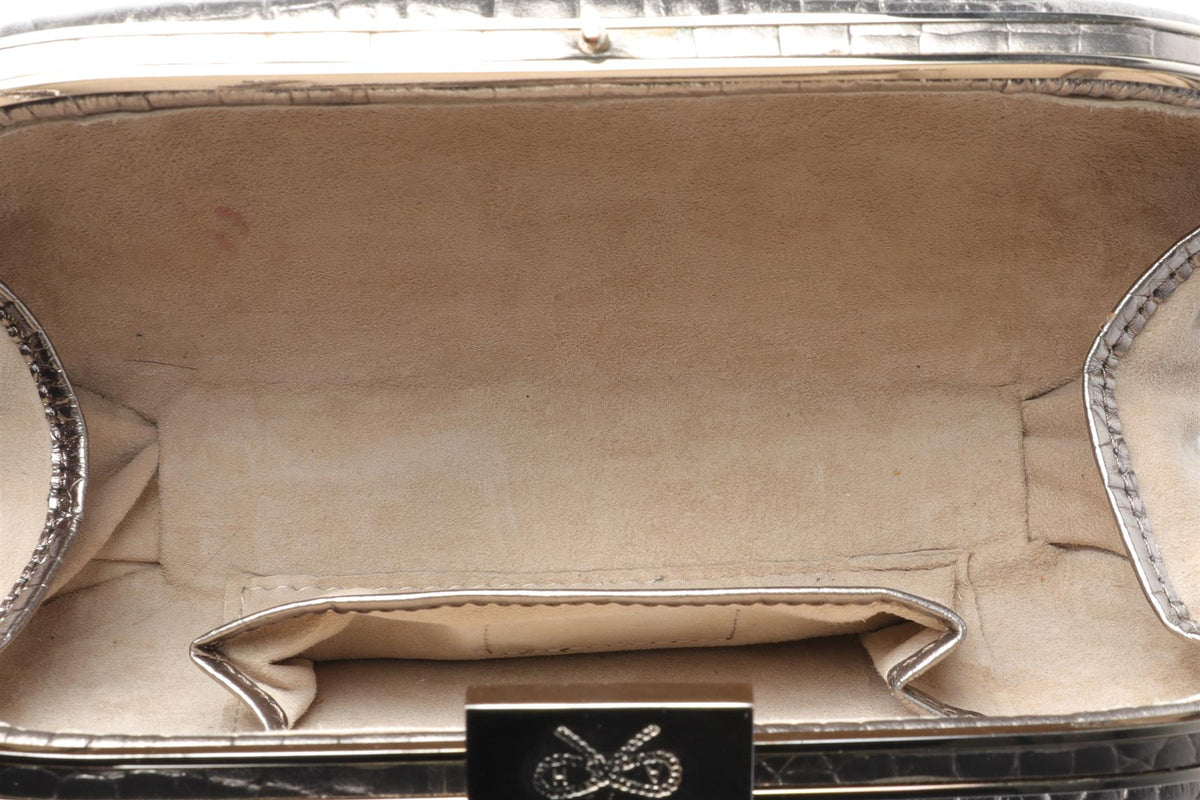 ANYA HINDMARCH GOLD LEATHER CLUTCH