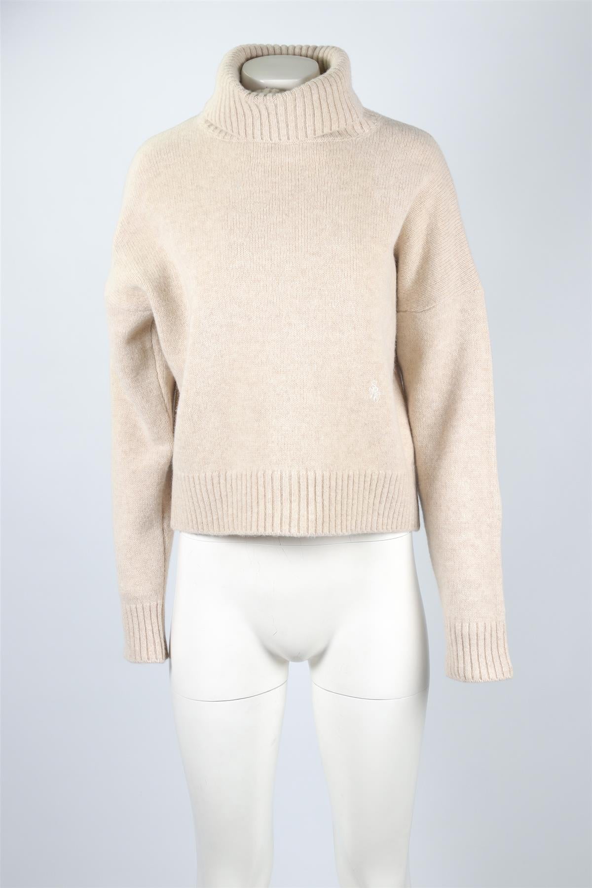 SPORTY & RICH BEIGE WOOL SWEATER MEDIUM