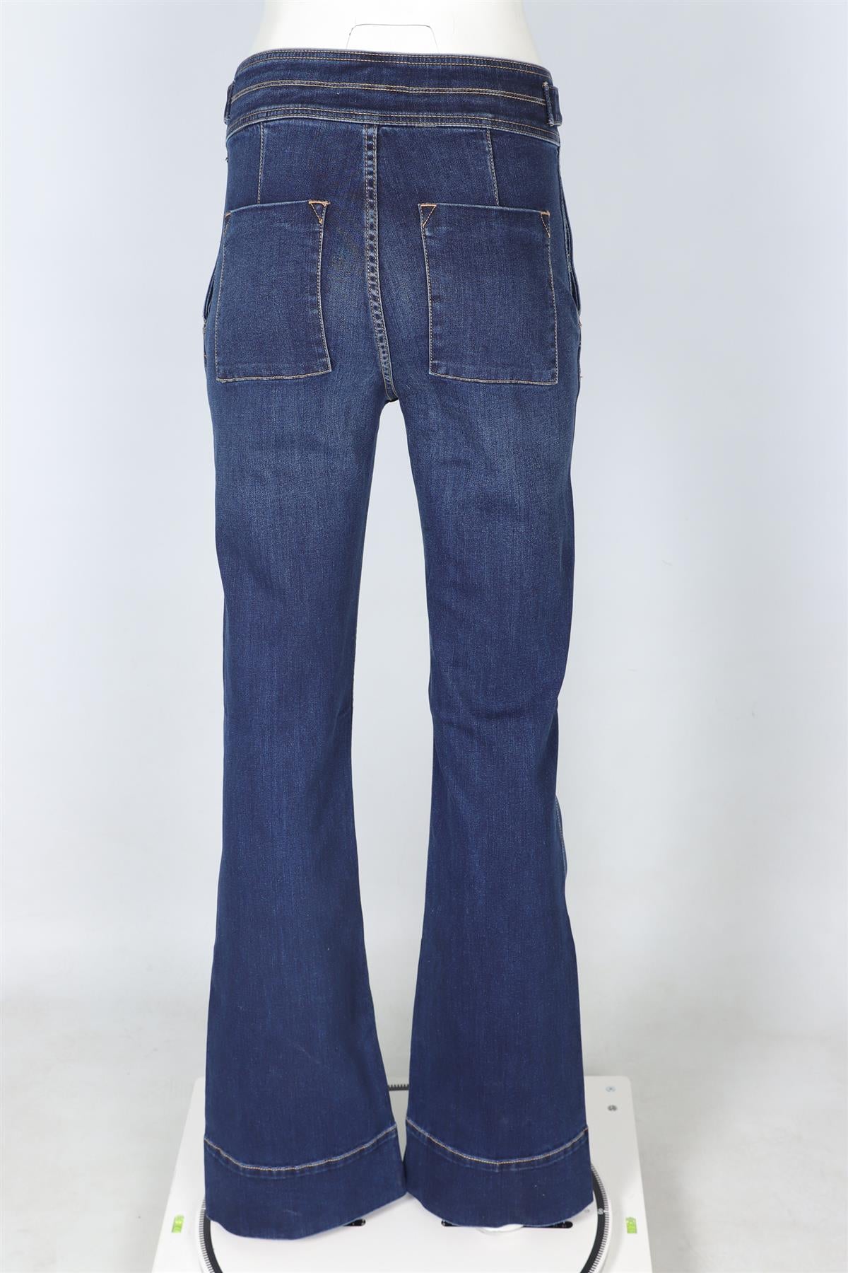 CURRENT/ELLIOTT BLUE HIGH RISE FLARED JEANS W27 UK 8-10