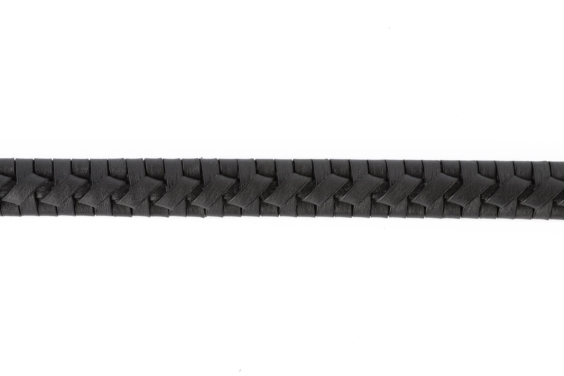 LOEWE BLACK WOVEN SPIRAL LEATHER SHOULDER STRAP