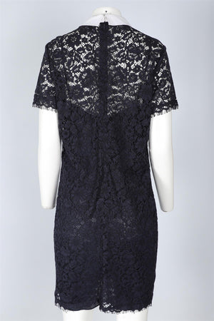 MICHAEL MICHAEL KORS NAVY LACE MINI DRESS US 10 UK 14