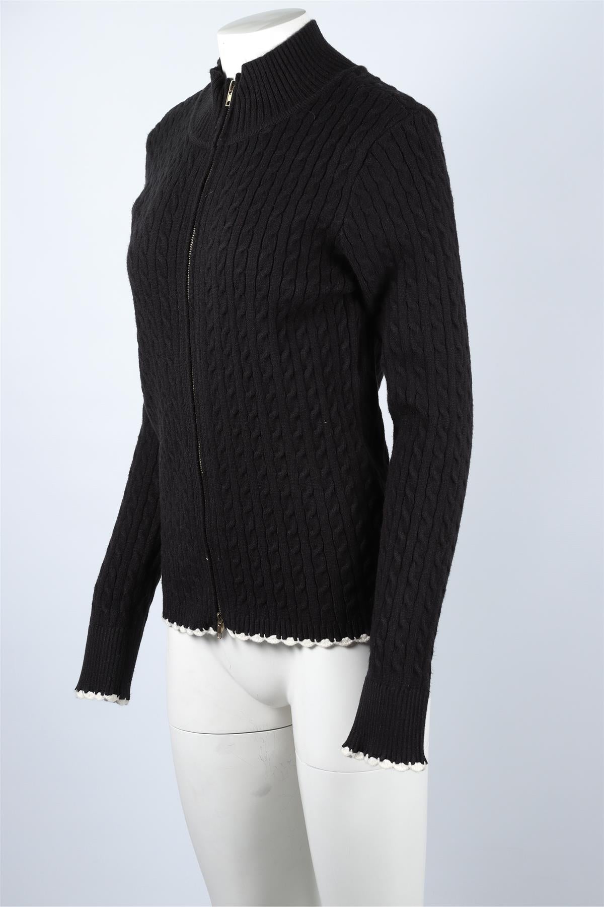 FRANKIE BIKINIS BLACK KNIT CARDIGAN XXLARGE