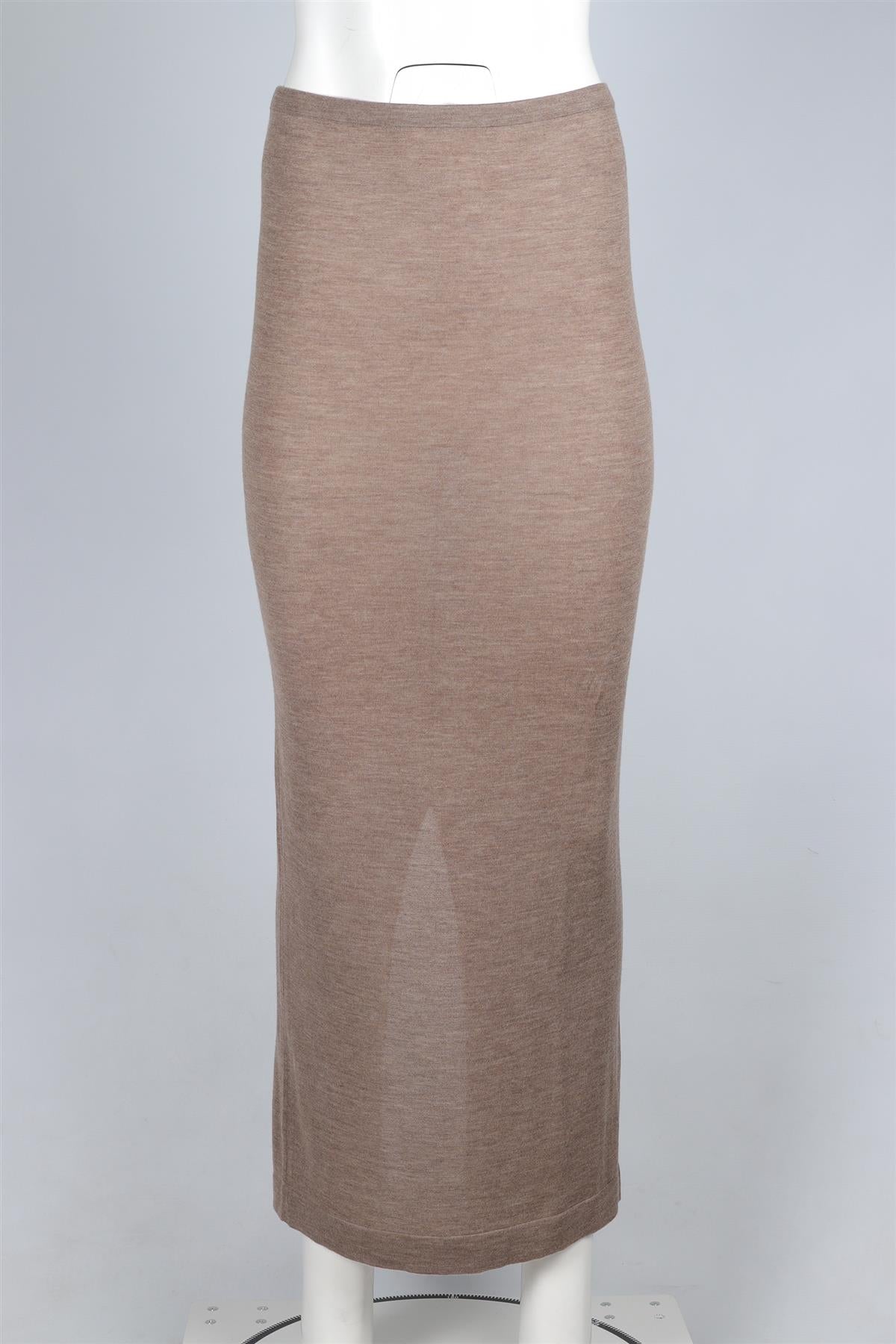 ETERNE BROWN CASHMERE MAXI SKIRT XSMALL/SMALL