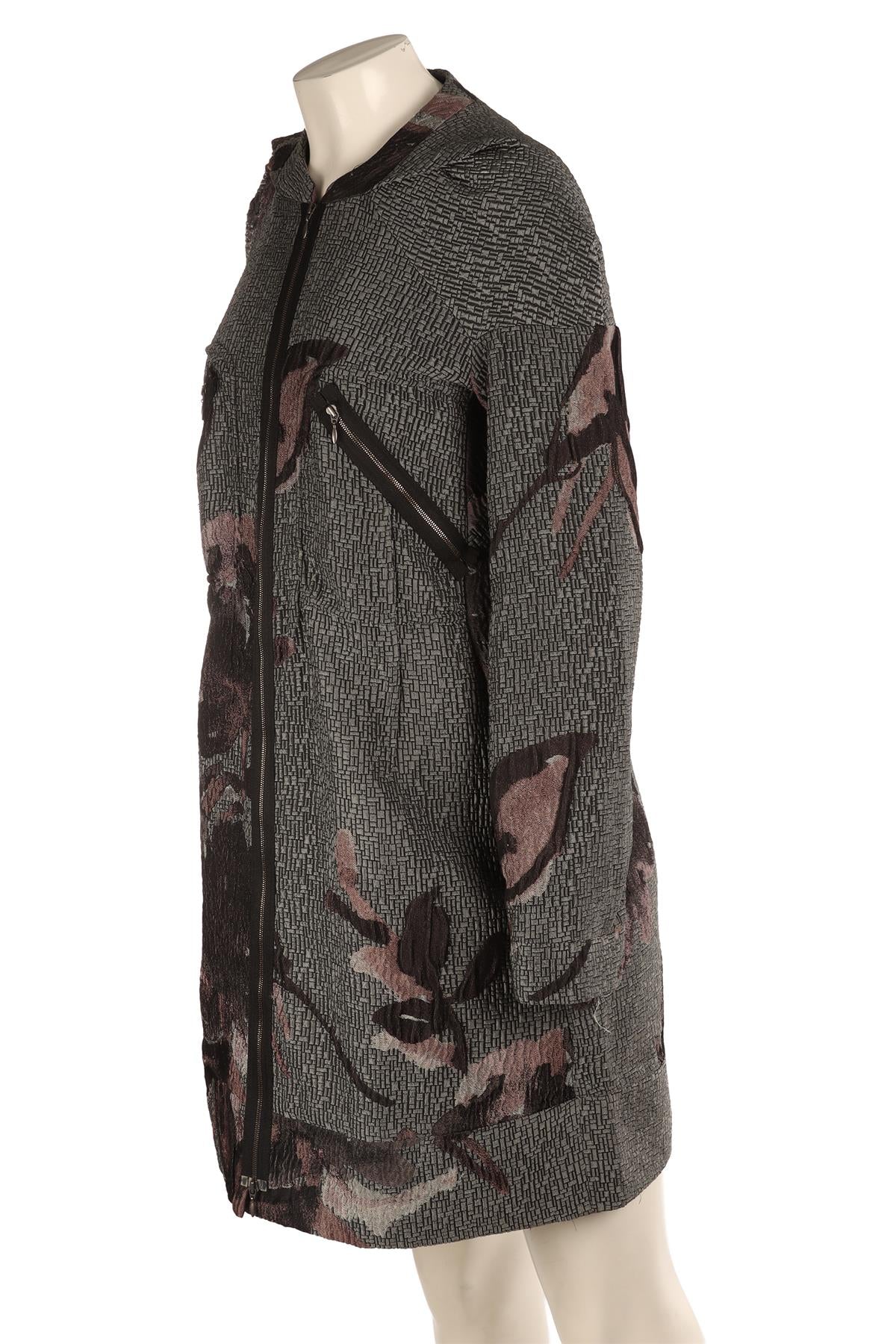 MARNI GREY WOVEN COAT IT 38 UK 6