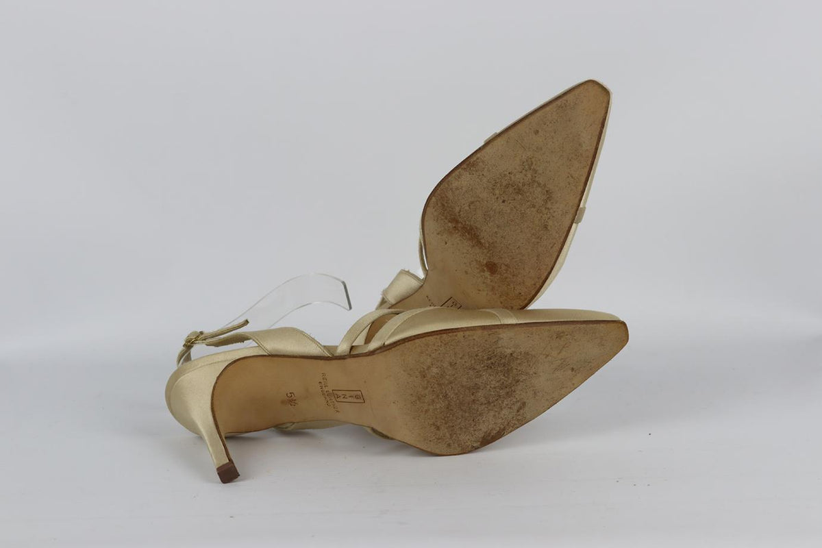 GINA SATIN SLINGBACK PUMPS EU 38.5 UK 5.5 US 8.5