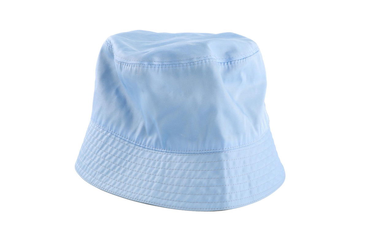 PRADA BLUE RE-NYLON BUCKET HAT MEDIUM