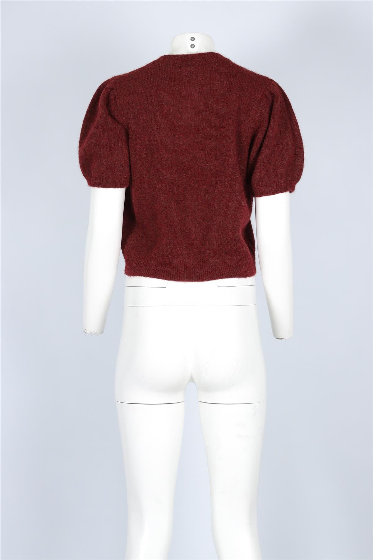 DOEN BURGUNDY APLACA CARDIGAN LARGE