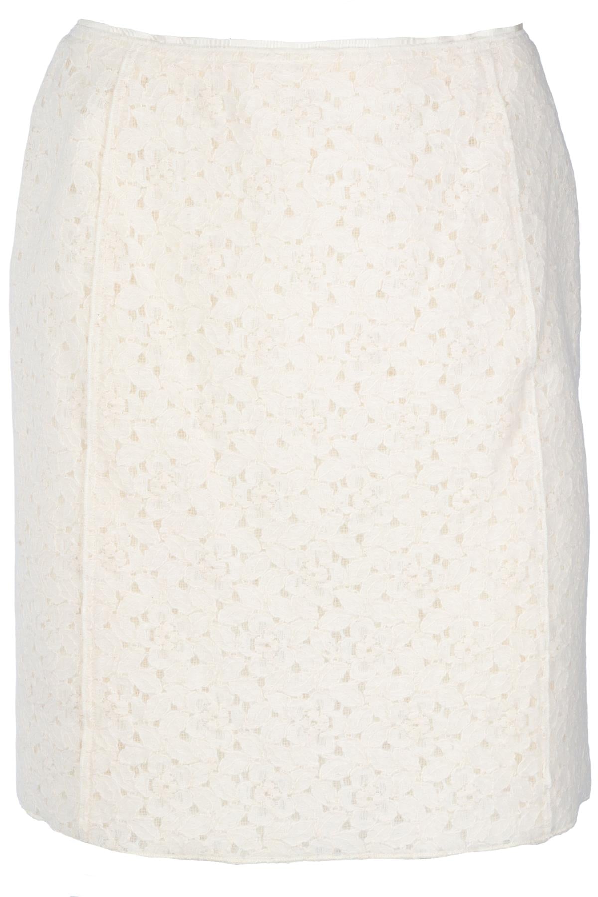 NINA RICCI CREAM LACE MINI SKIRT FR 40 UK 12
