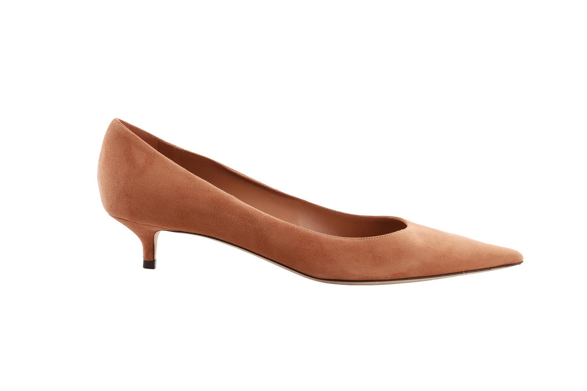 TAN SUEDE PUMPS