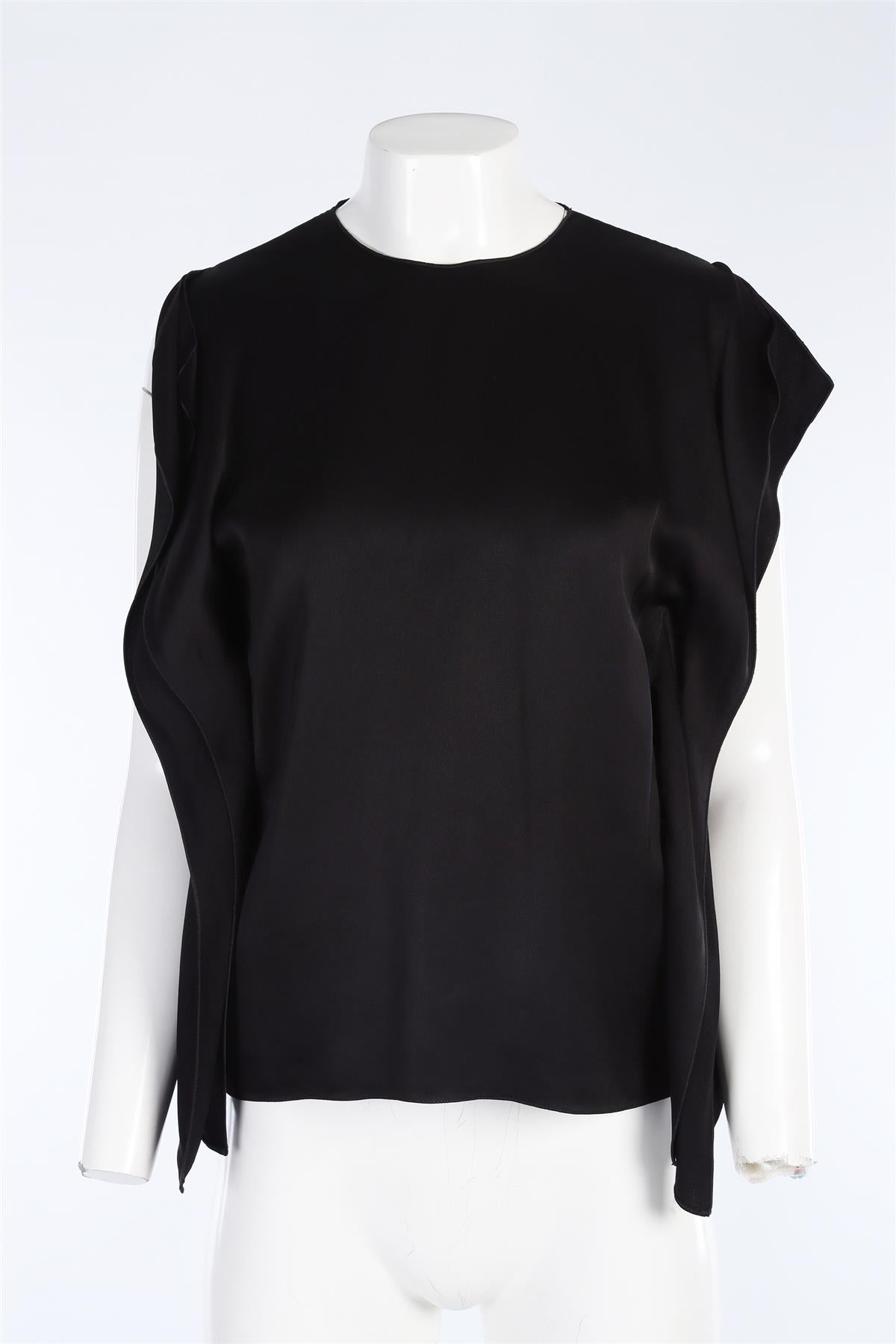 TOTEME BLACK SATIN TOP FR 36 UK 8