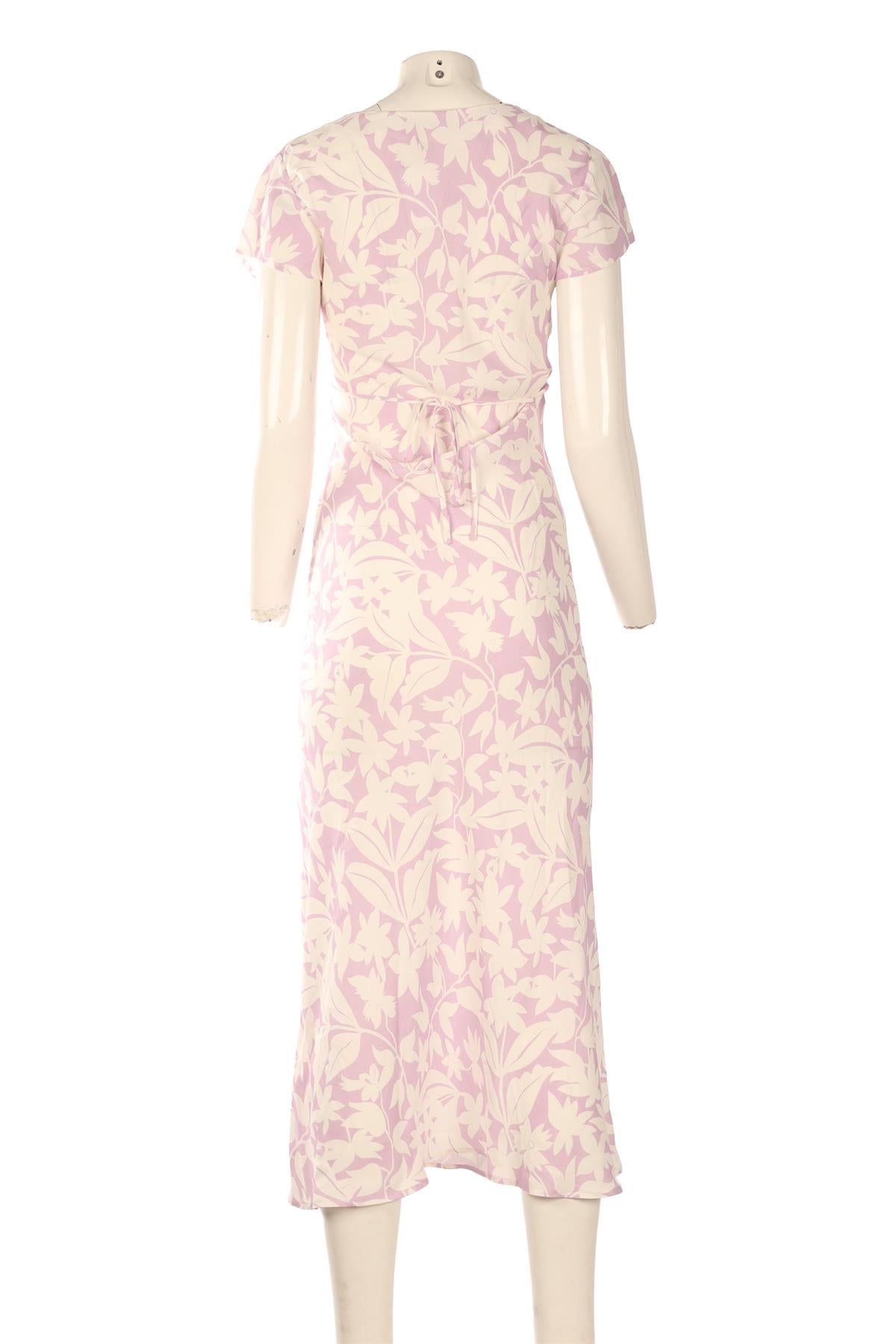 RIXO PURPLE CREPE MAXI DRESS UK 6