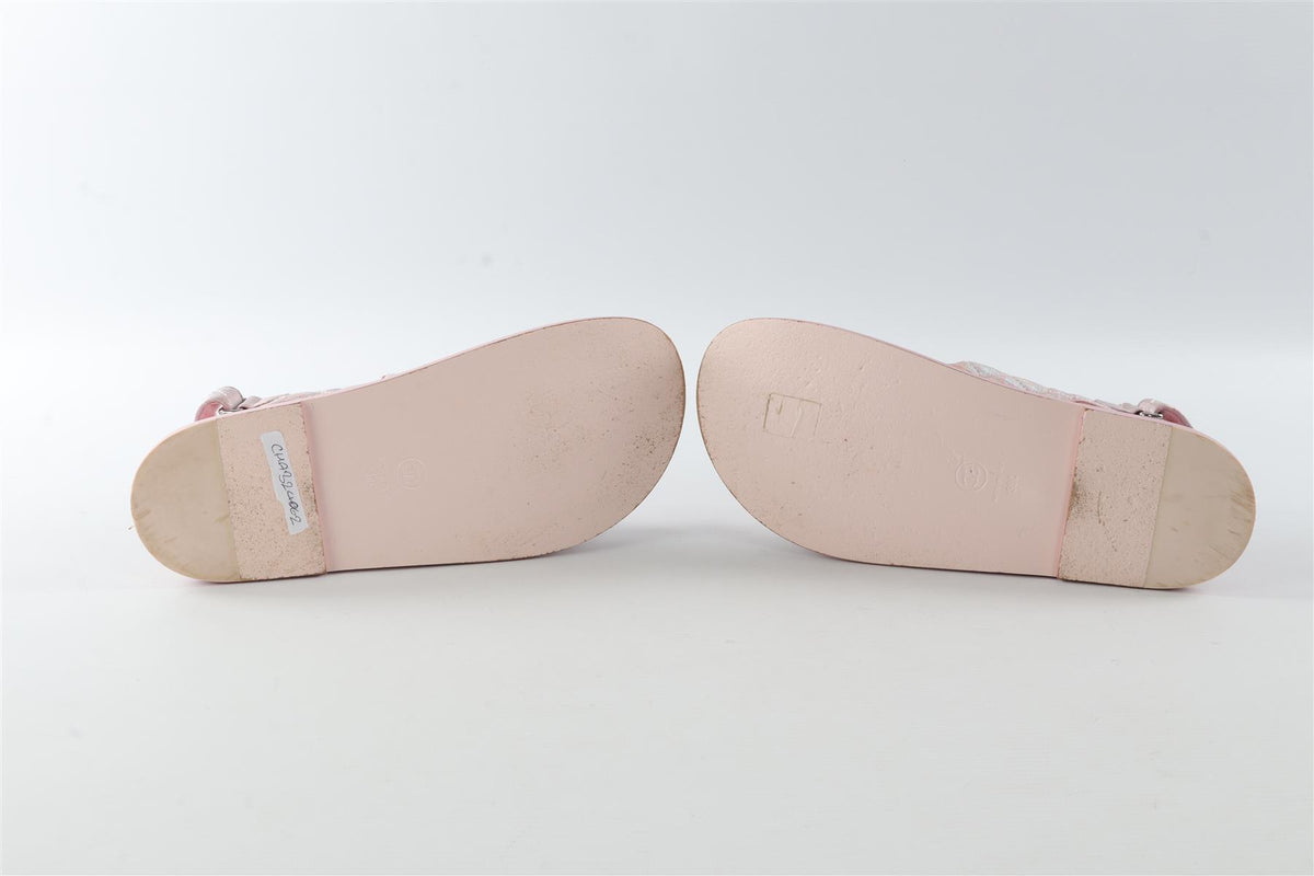 CHANEL PINK 2022 DAD QUILTED LEATHER SANDALS EU 38 UK 5 US 8