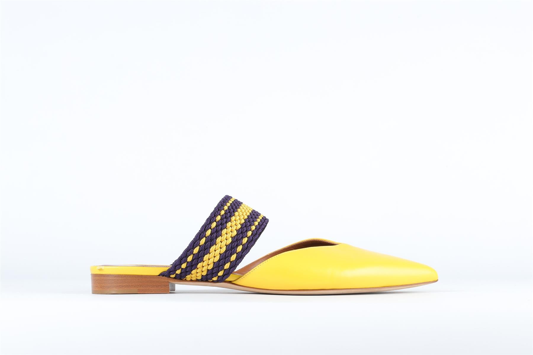 MALONE SOULIERS + ROKSANDA YELLOW LEATHER MULES EU 39 UK 6 US 9