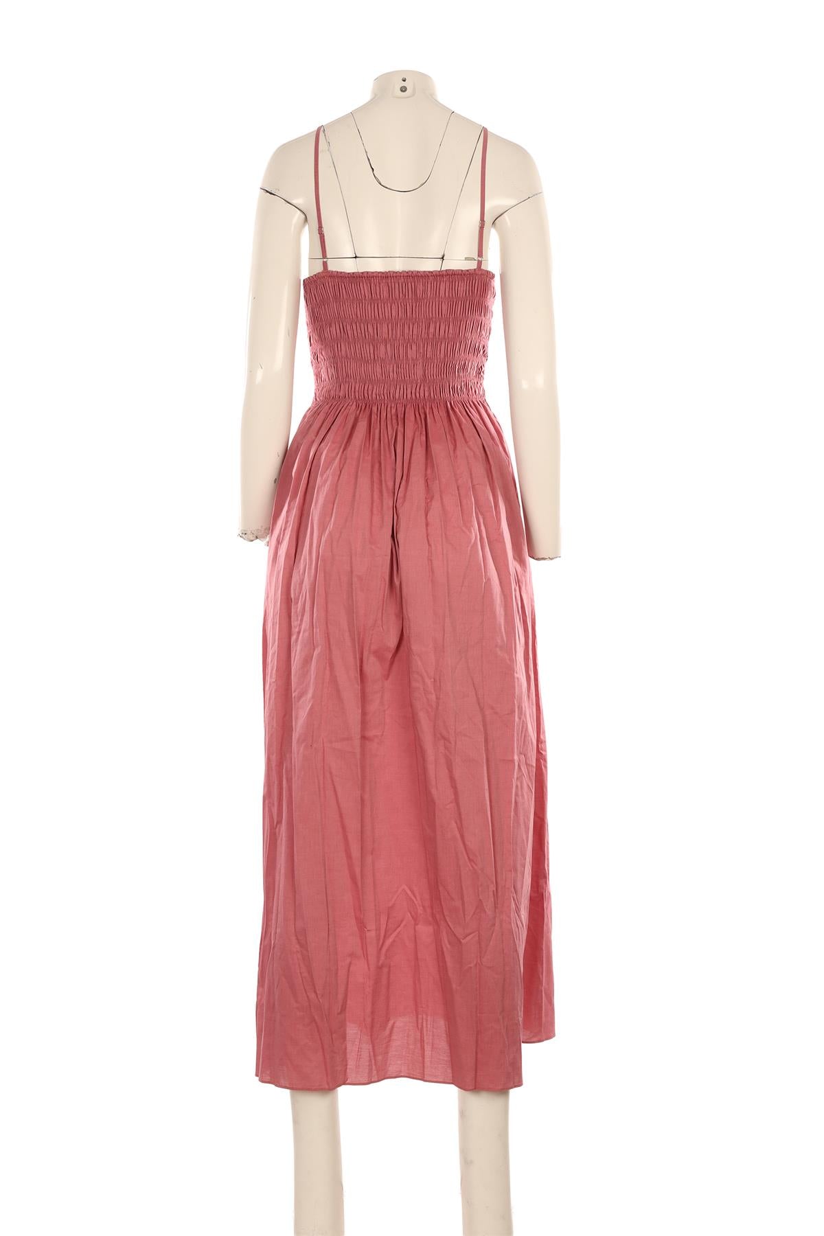 FAITHFULL PINK COTTON MAXI DRESS XSMALL