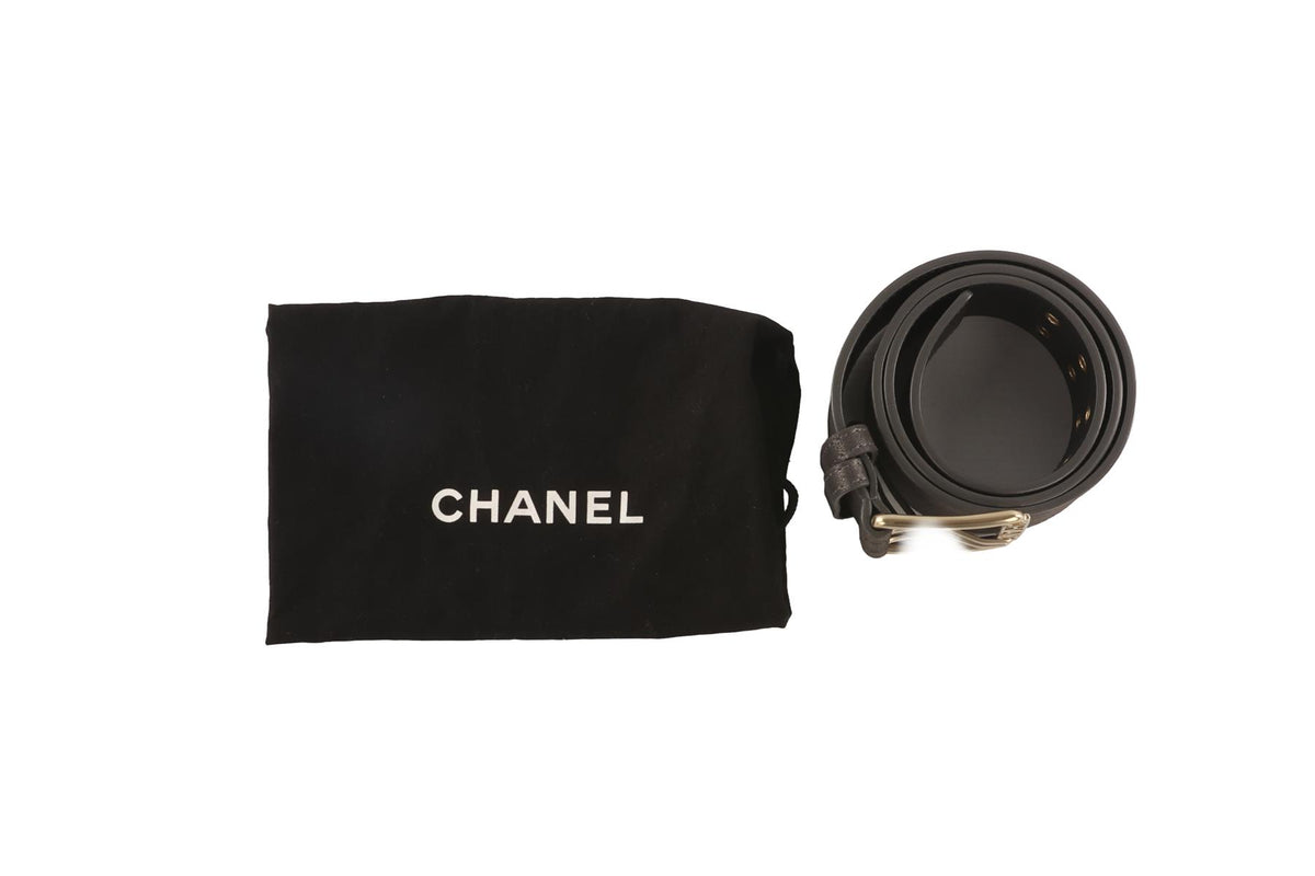 CHANEL GREY 2018 NUBUCK WAIST BELT 80CM