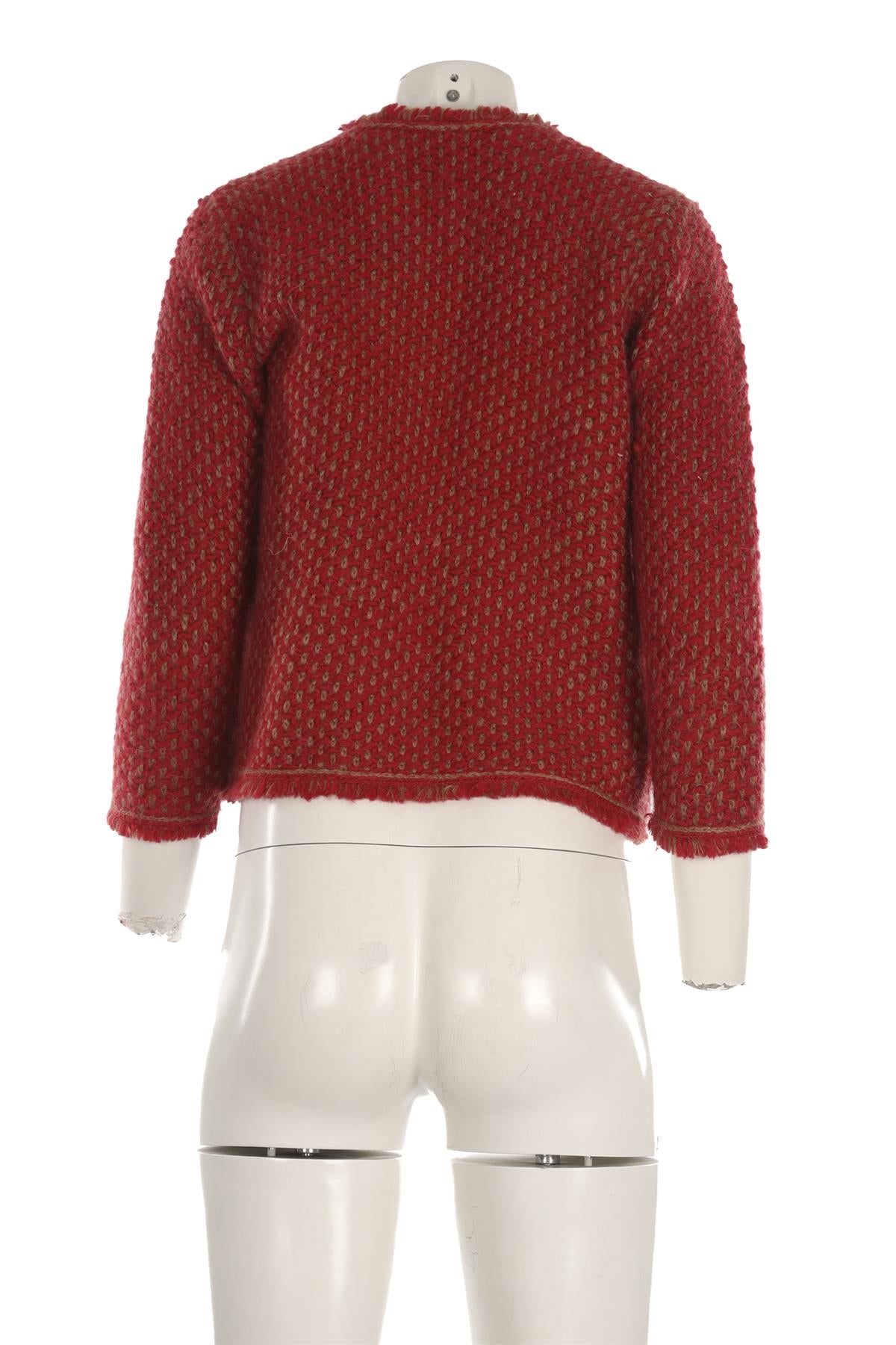 CH CAROLINA HERRARA RED WOOL JACKET MEDIUM