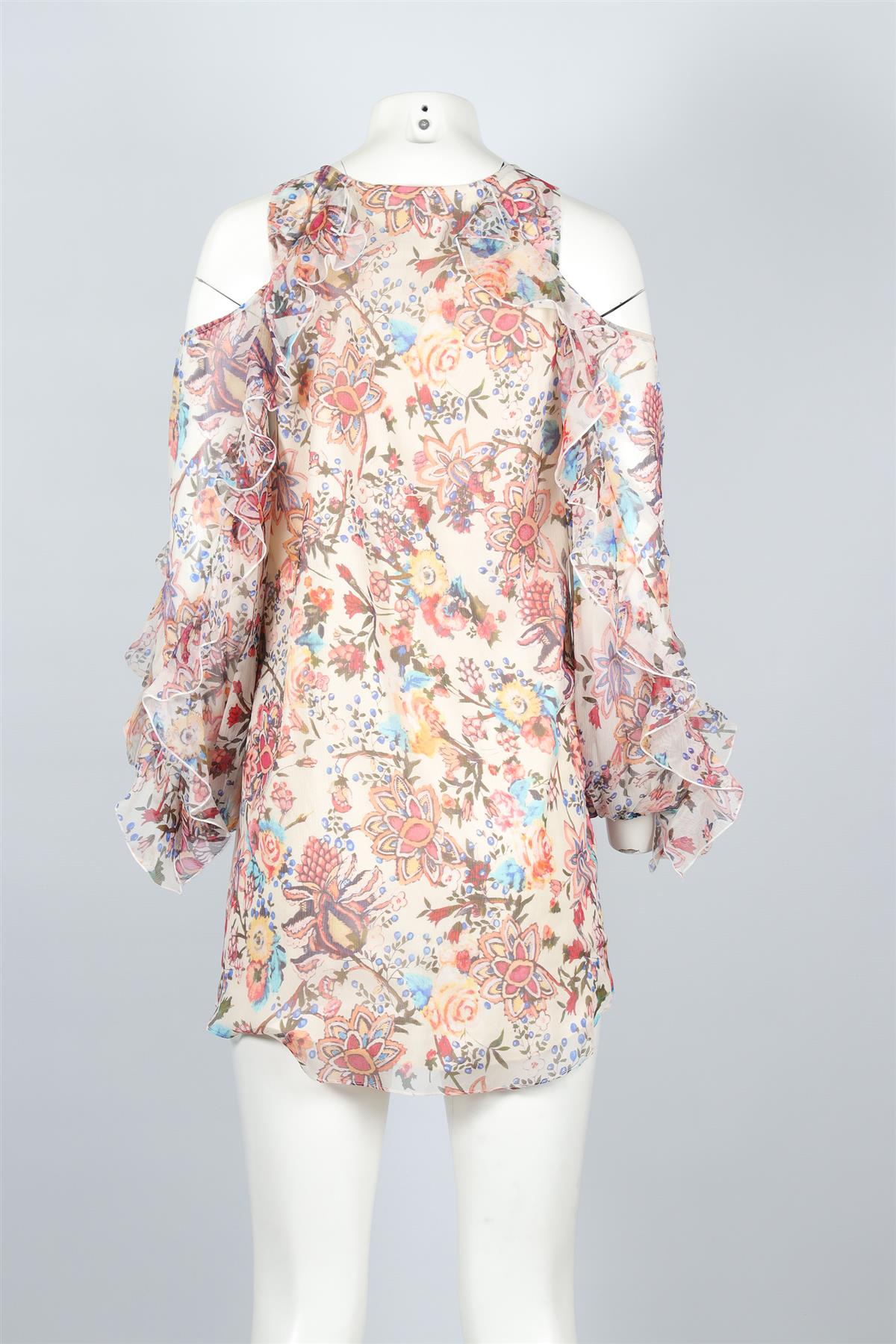 HAUTE HIPPIE MULTI SILK MINI DRESS SMALL
