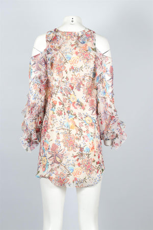 HAUTE HIPPIE MULTI SILK MINI DRESS SMALL