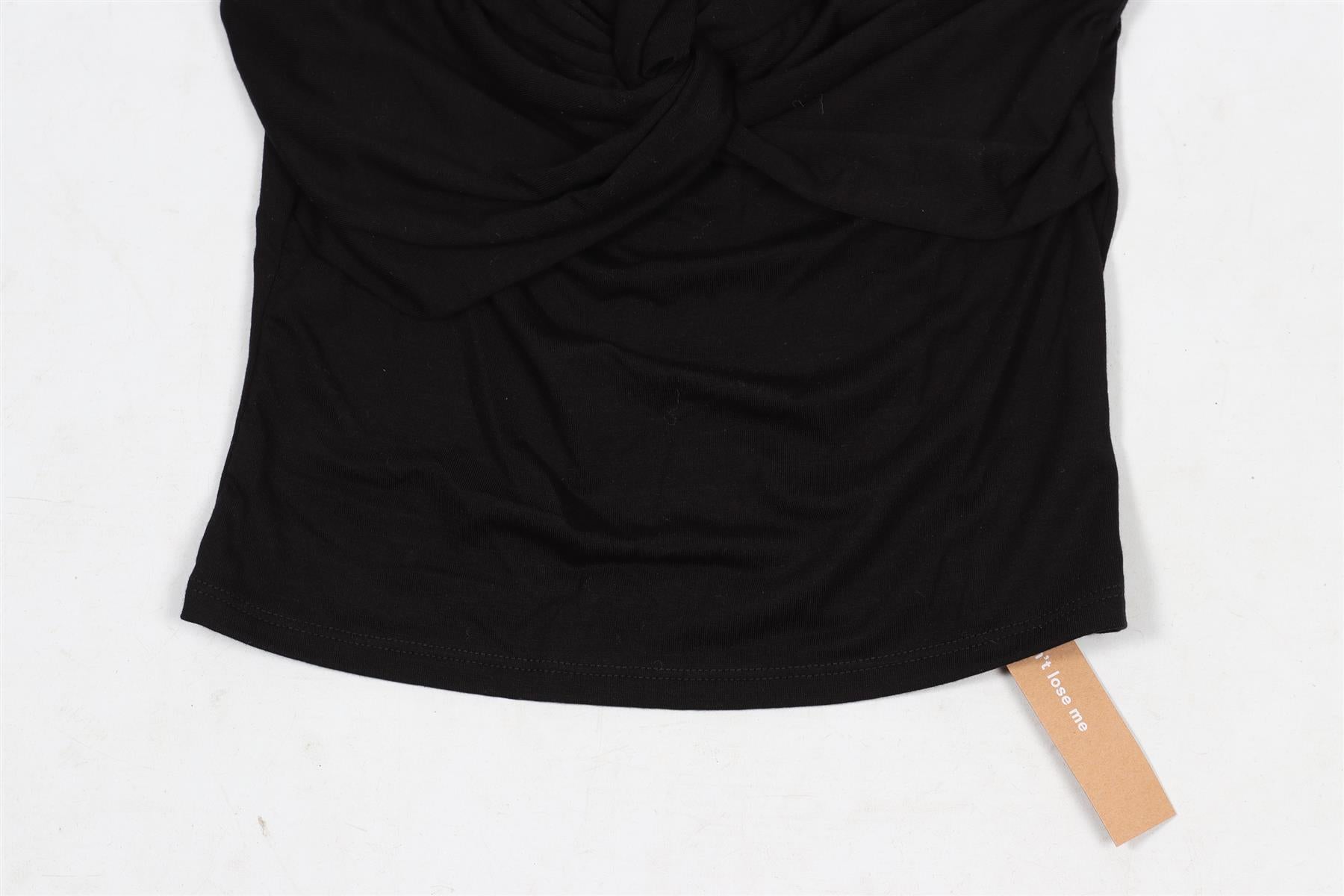 REFORMATION BLACK JERSEY TOP XSMALL