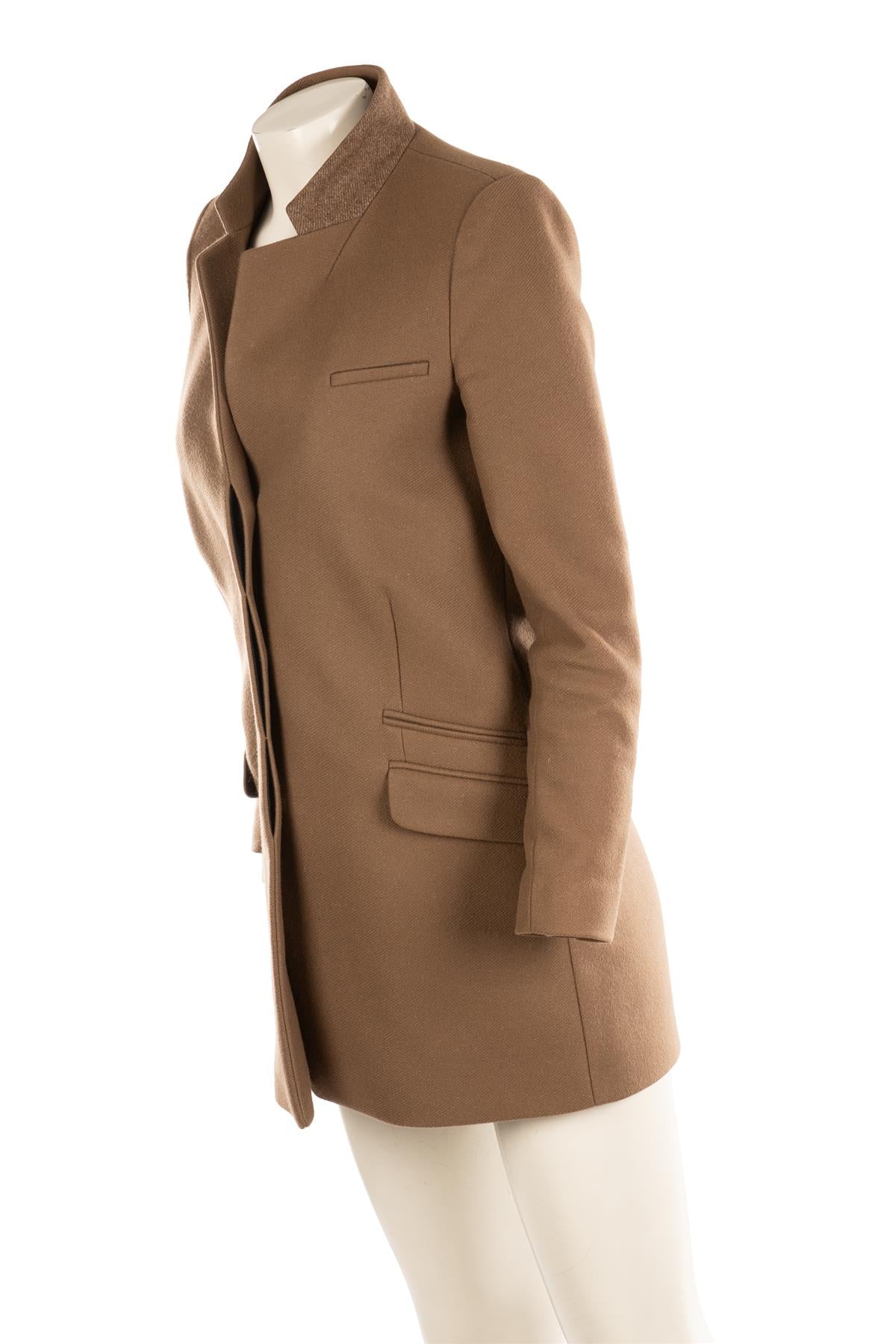 THE KOOPLES BROWN WOOL COAT FR 38 UK 10