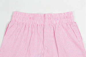 MELISSA ODABASH PINK COTTON SHORTS MEDIUM