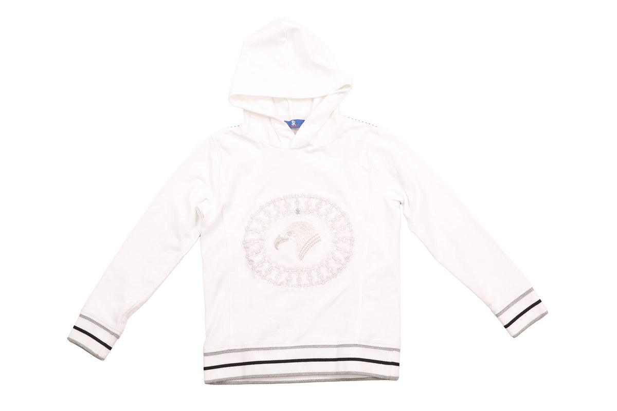 STEFANO RICCI WHITE KIDS BOYS HOODIE 8 YRS
