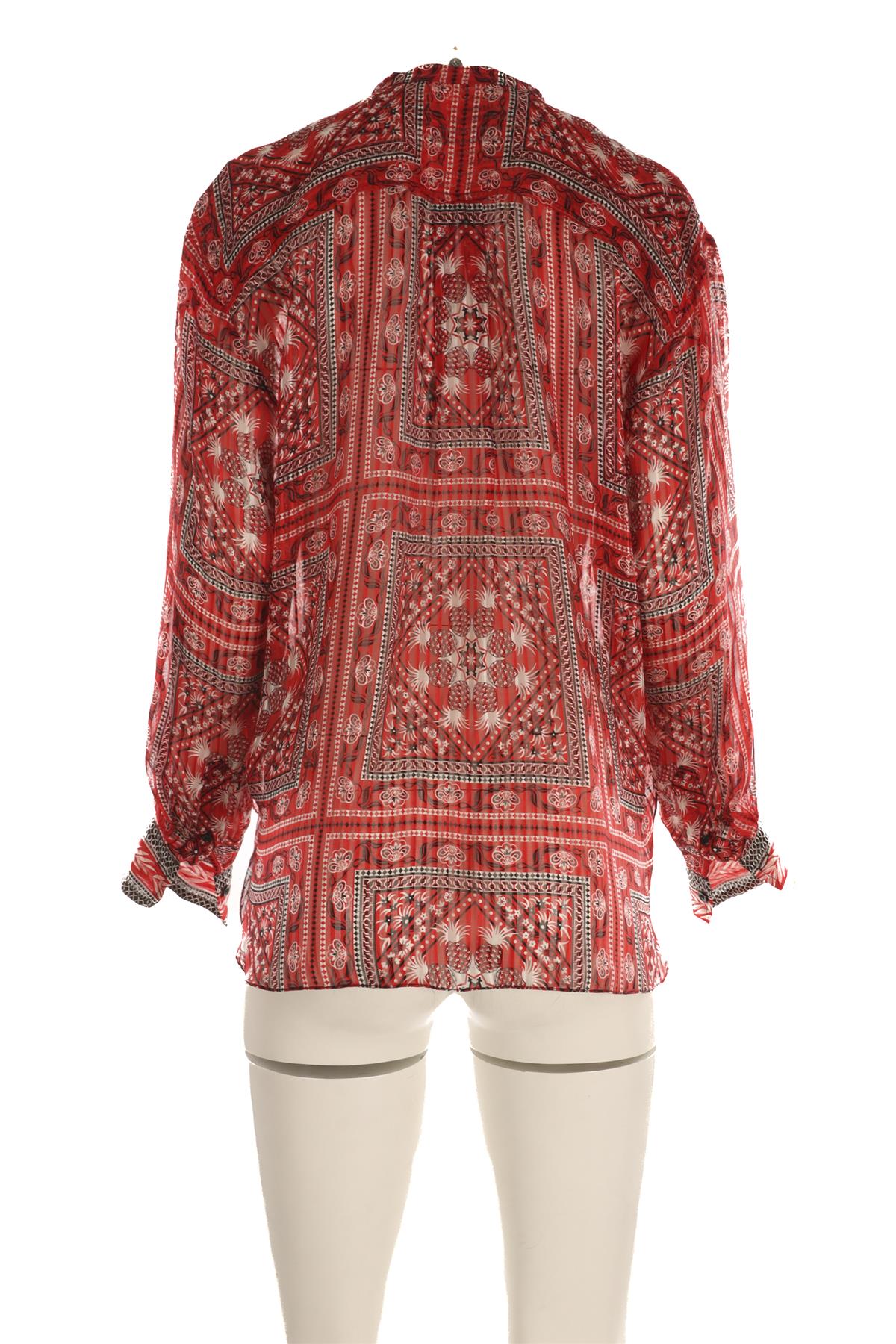 ISABEL MARANT RED SILK TOP FR 36