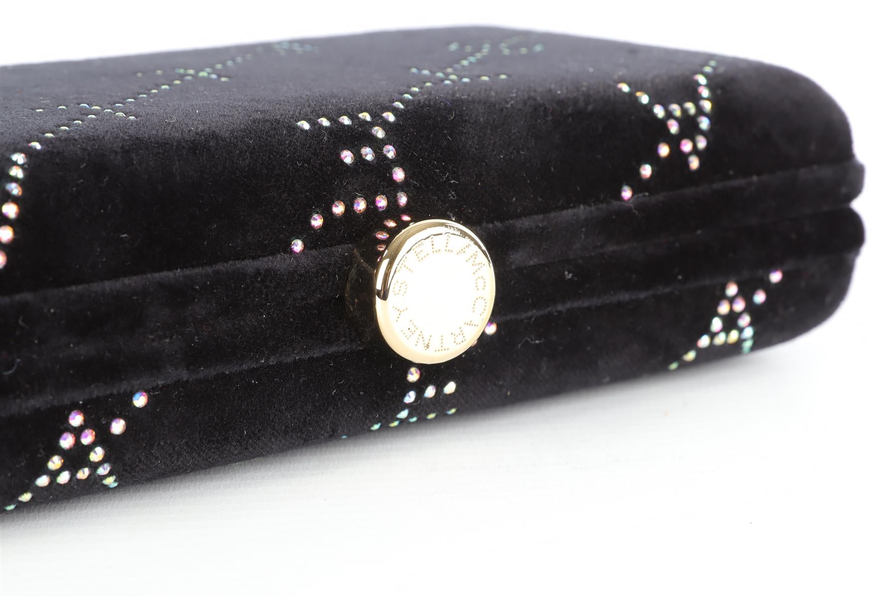 STELLA MCCARTNEY BLACK VELVET CLUTCH