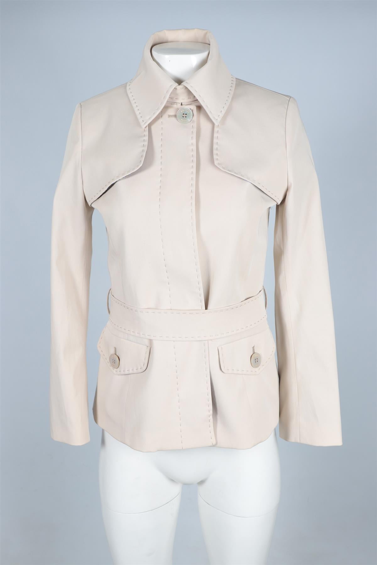 EMILIO PUCCI BEIGE WOVEN JACKET IT 38 UK 6
