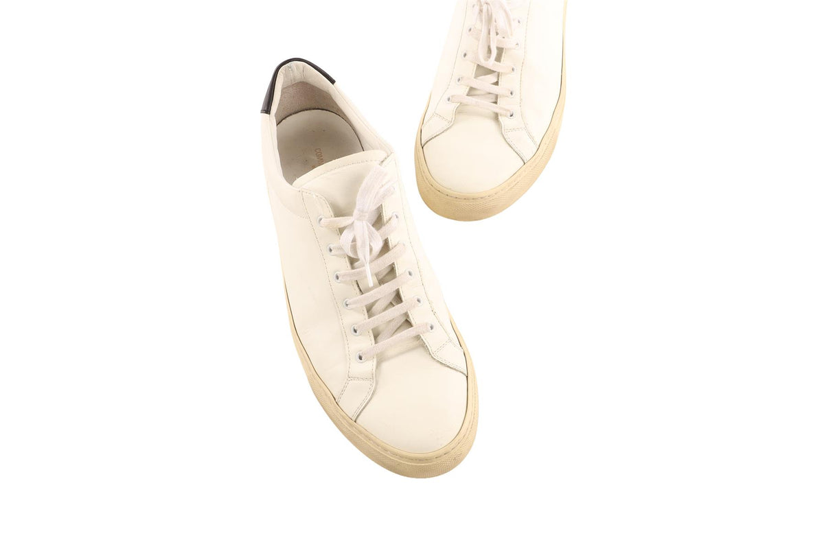 COMMON PROJECTS WHITE LEATHER MEN'S SNEAKERS UK 9 EU 43